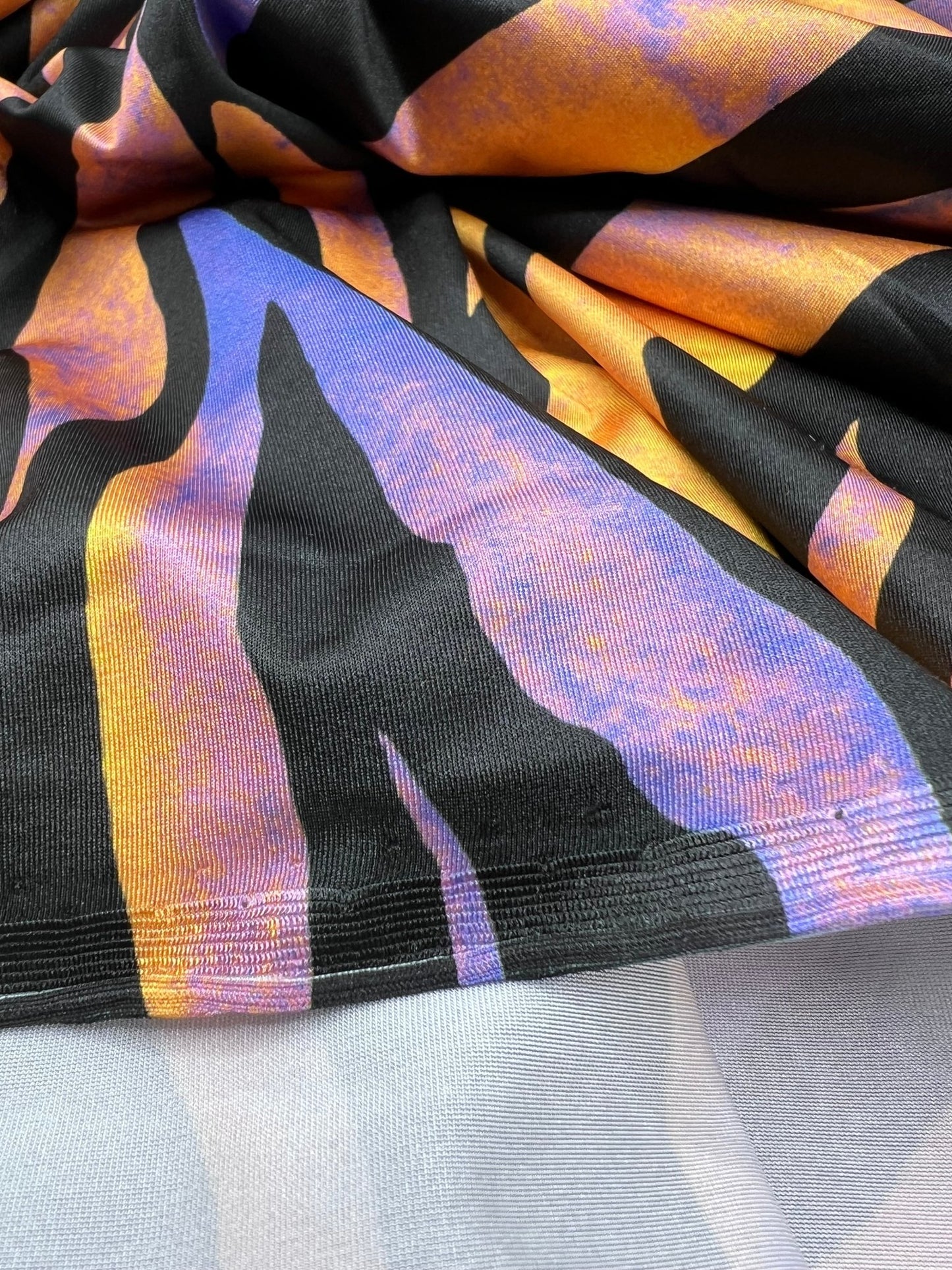 Orange Purple Animal Swimwear / Sportswear Fabric - T9 Fabrics