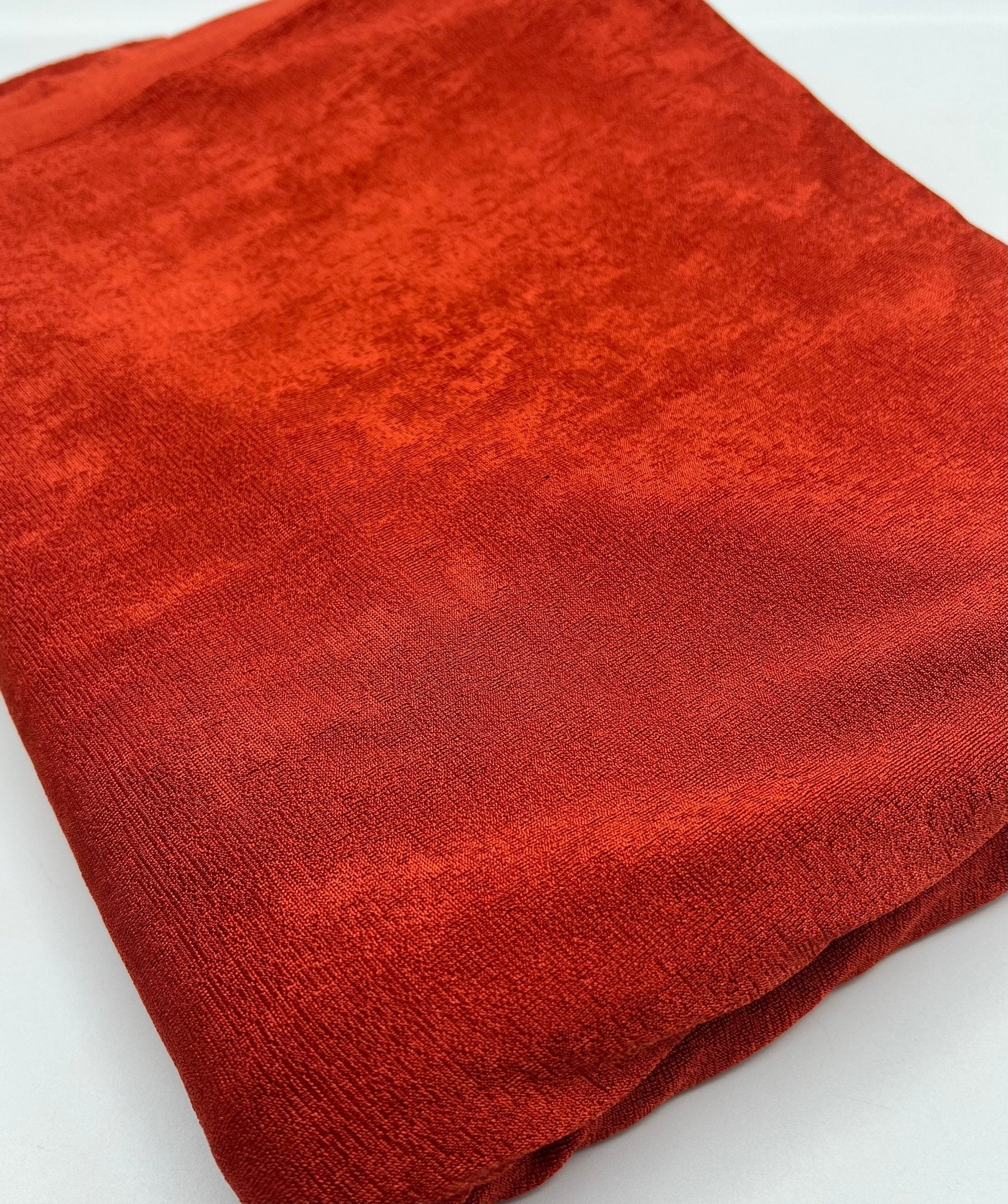 Orange Rust Acetate Slinky 4 Way Stretch Fabric - T9 Fabrics