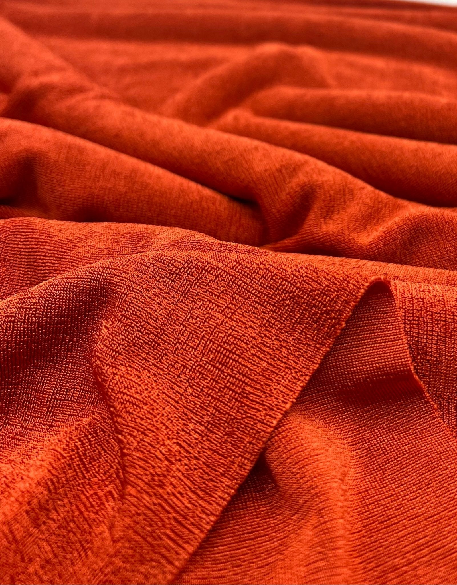 Orange Rust Acetate Slinky 4 Way Stretch Fabric - T9 Fabrics