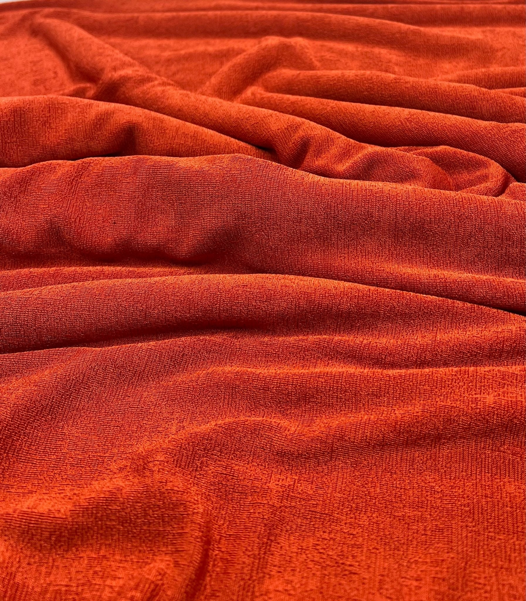 Orange Rust Acetate Slinky 4 Way Stretch Fabric - T9 Fabrics