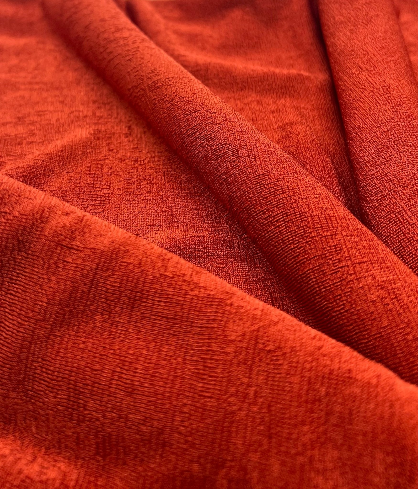 Orange Rust Acetate Slinky 4 Way Stretch Fabric - T9 Fabrics