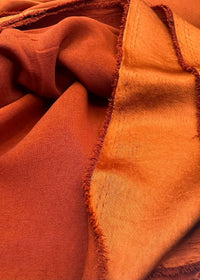 Orange Rust Satin Dress Craft Non Stretch Fabric - T9 Fabrics