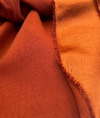 Orange Rust Satin Dress Craft Non Stretch Fabric - T9 Fabrics