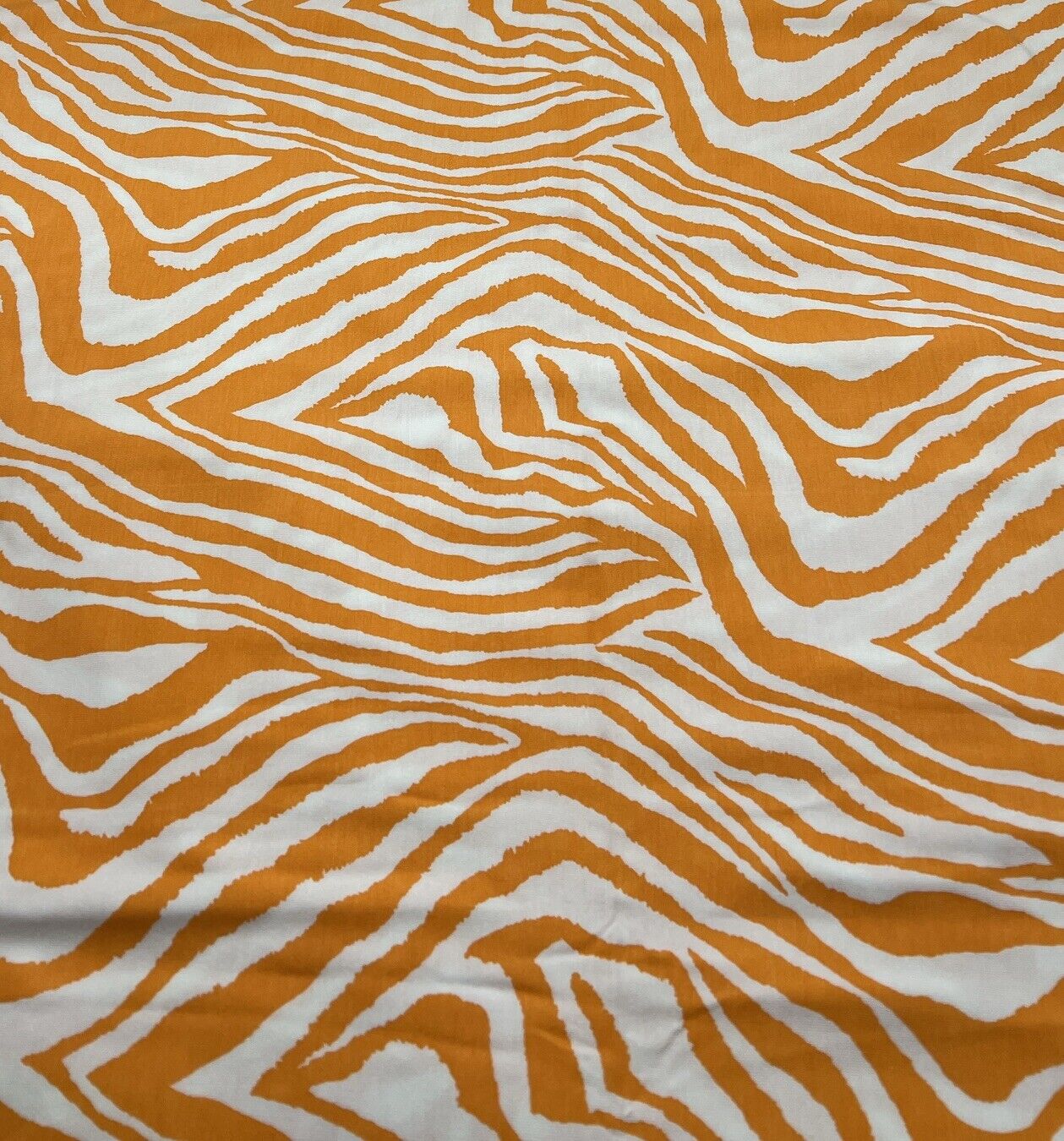 Orange Zebra Print Viscose Elastane Fabric - T9 Fabrics