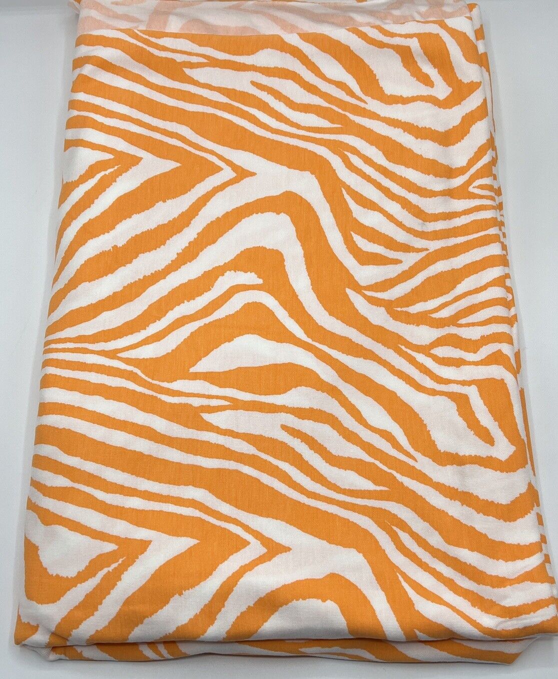 Orange Zebra Print Viscose Elastane Fabric - T9 Fabrics