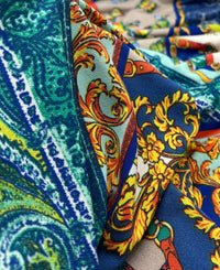 Paisley Multi Print Lightweight Jersey Crepe Fabric 4 Way Stretch - T9 Fabrics