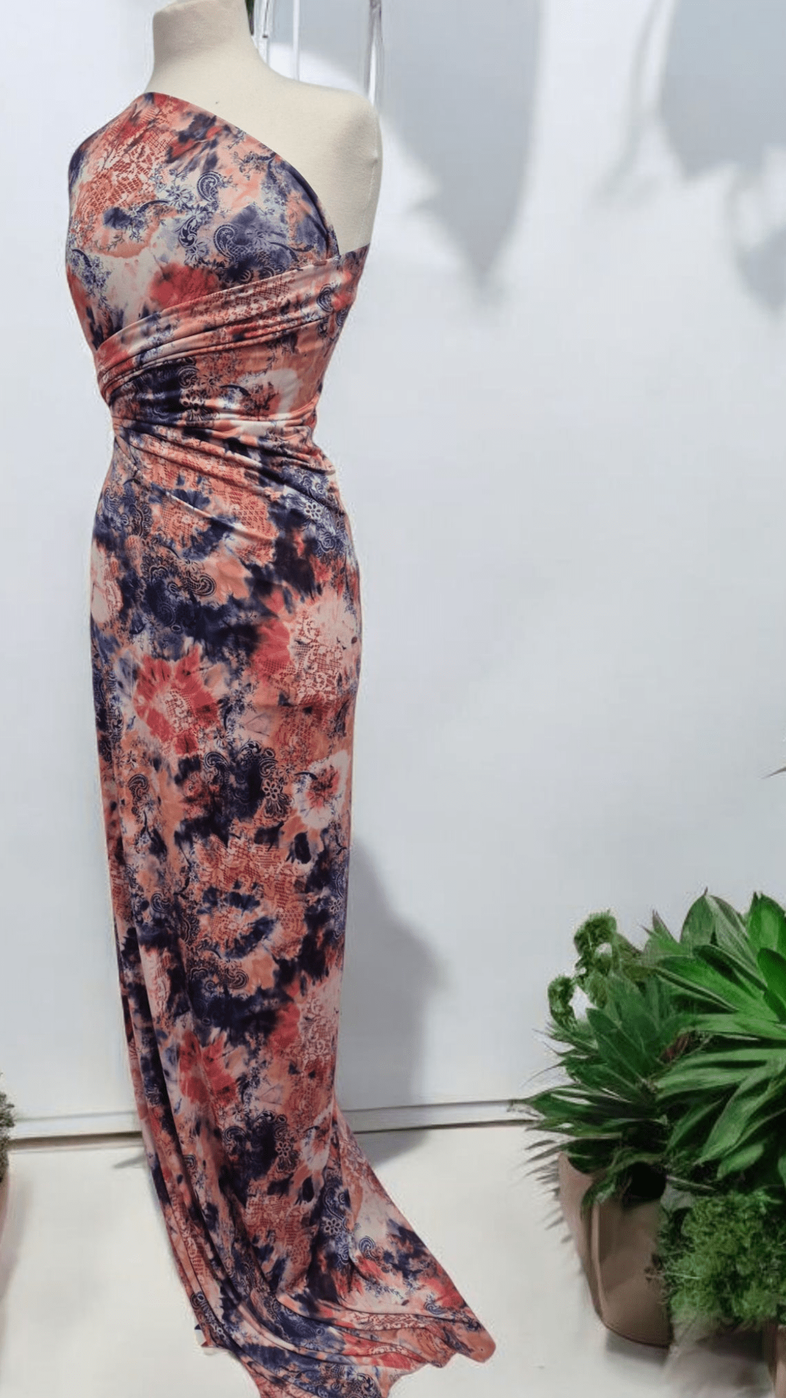 Paisley Tie Dye Mix Print Soft Touch 4 Way Stretch Fabric - T9 Fabrics
