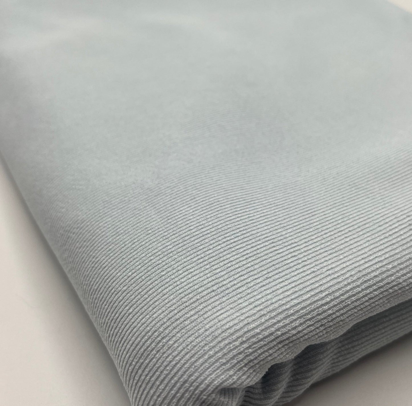 Pale Blue Thick Fine Rib Stretch Fabric - T9 Fabrics