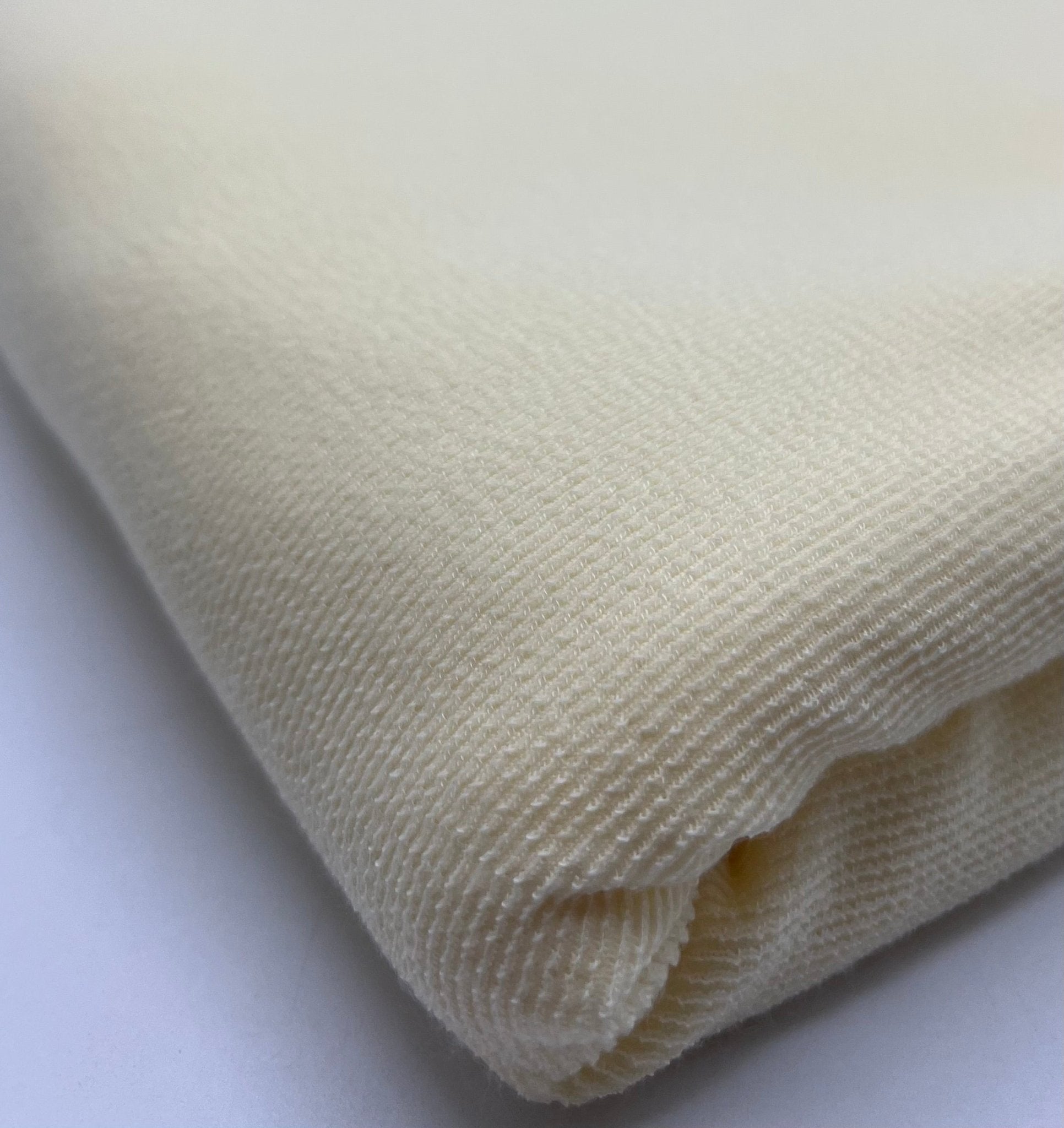 Pale Yellow Thick Fine Rib Stretch Fabric - T9 Fabrics