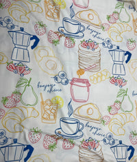 Pancake Breakfast Super Soft Print Spun Poly Stretch Fabric - T9 Fabrics