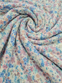 Pastel Ditsy Floral Print Spun Poly Stretch Fabric - T9 Fabrics