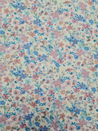 Pastel Ditsy Floral Print Spun Poly Stretch Fabric - T9 Fabrics