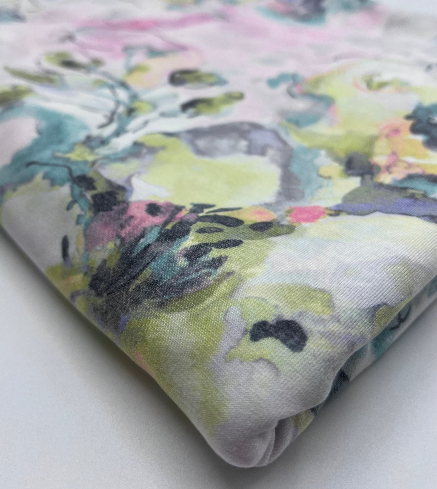 Pastel Floral Print Viscose Elastane Fabric - T9 Fabrics