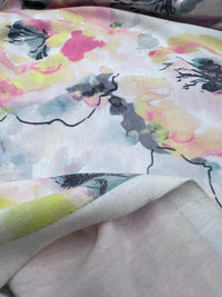 Pastel Floral Print Viscose Elastane Fabric - T9 Fabrics