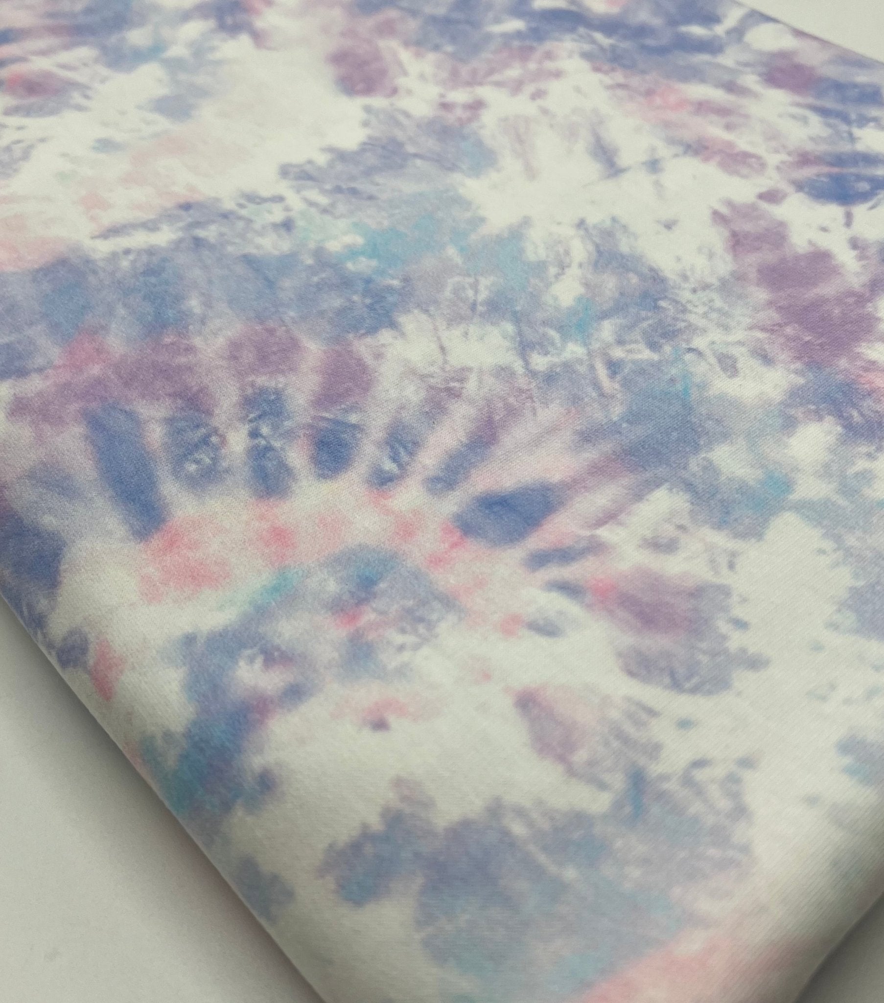 Pastel Mix Tie Dye French Terry Stretch Loopback Fabric - T9 Fabrics