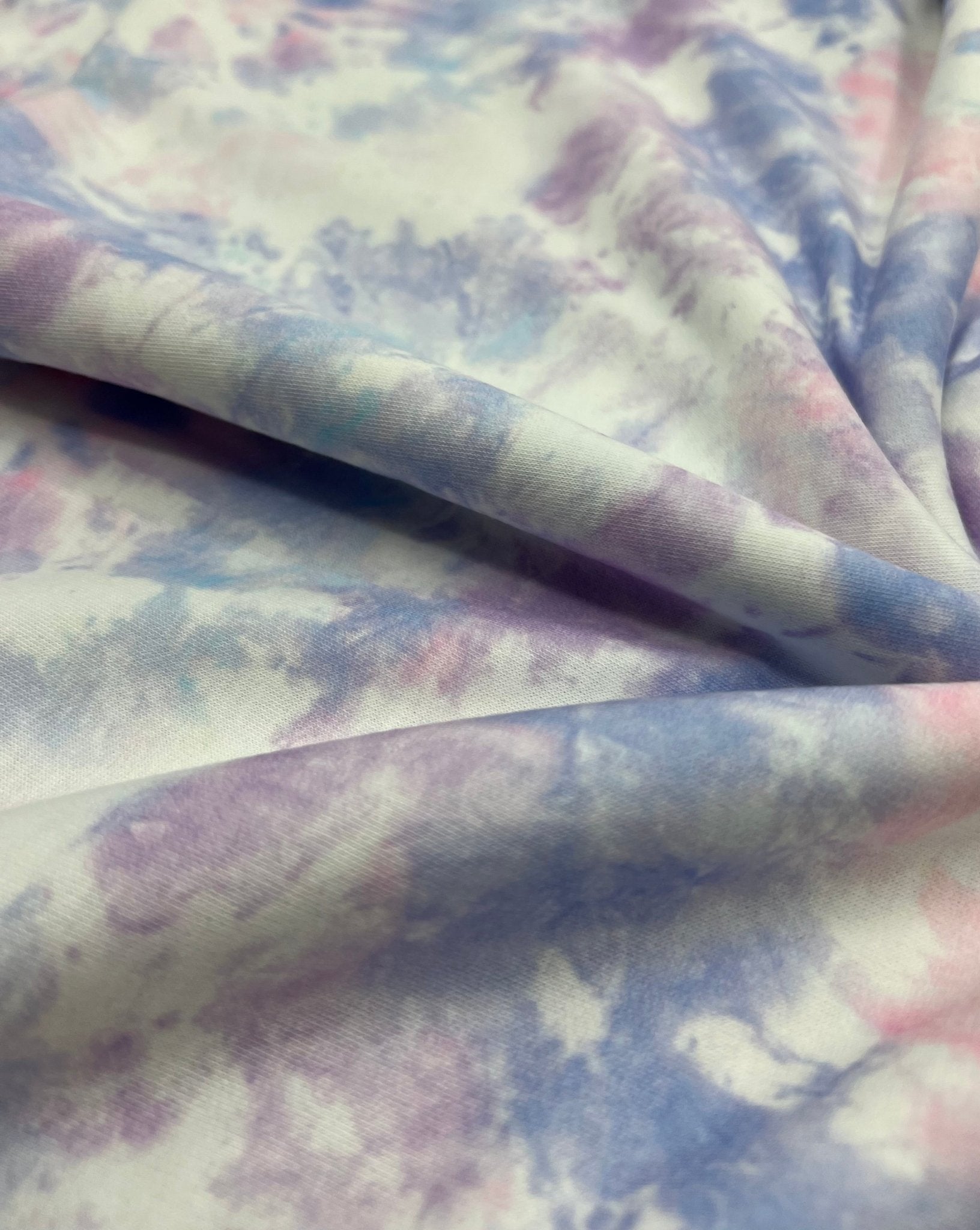 Pastel Mix Tie Dye French Terry Stretch Loopback Fabric - T9 Fabrics