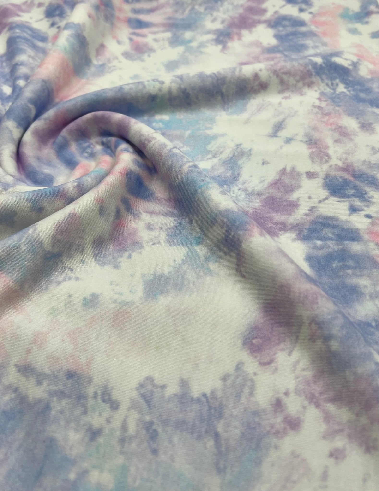 Pastel Mix Tie Dye French Terry Stretch Loopback Fabric - T9 Fabrics