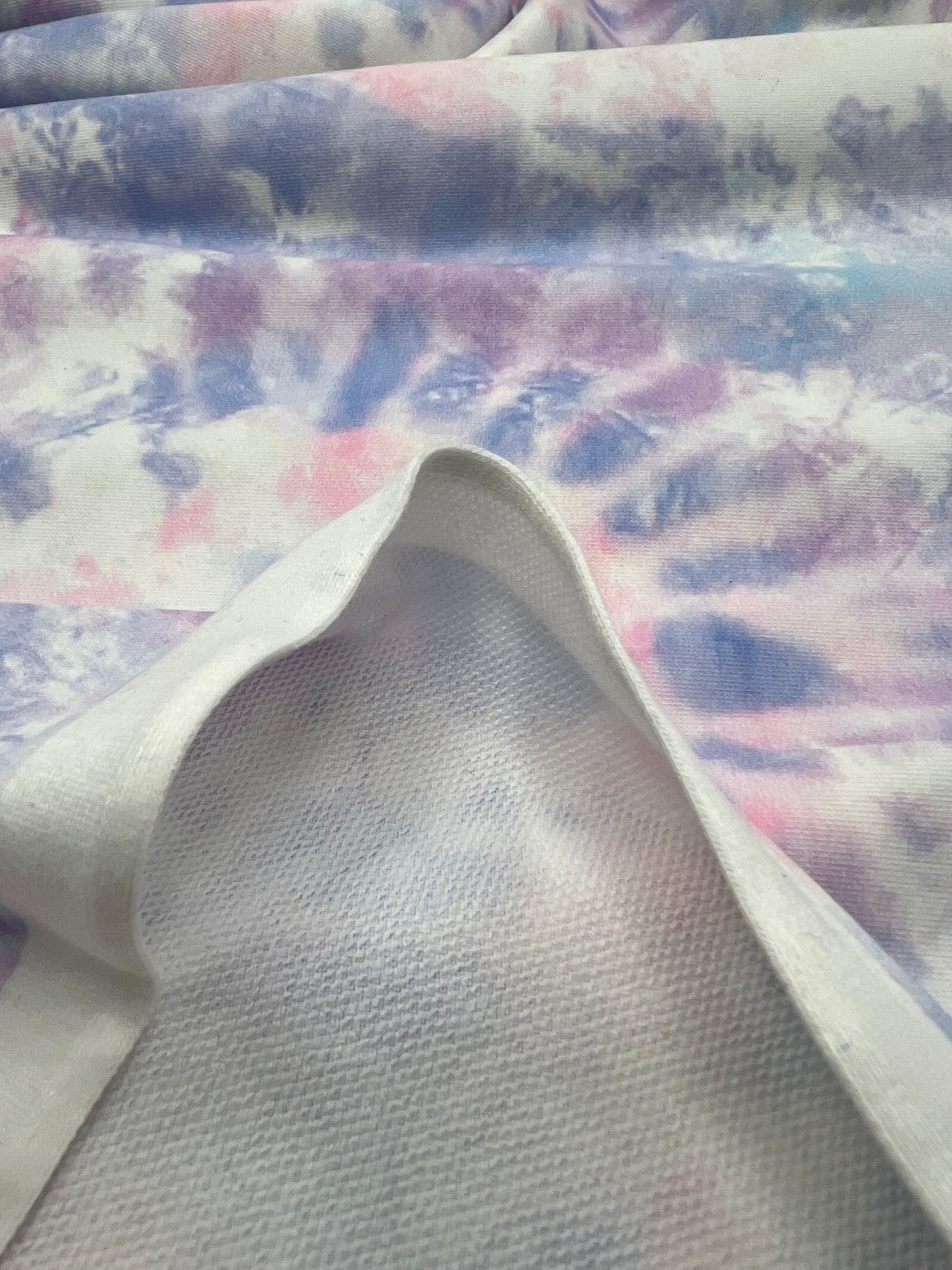 Pastel Mix Tie Dye French Terry Stretch Loopback Fabric - T9 Fabrics
