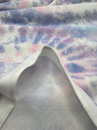 Pastel Mix Tie Dye French Terry Stretch Loopback Fabric - T9 Fabrics