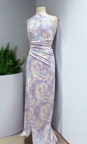 Pastel Mix Tie Dye French Terry Stretch Loopback Fabric - T9 Fabrics
