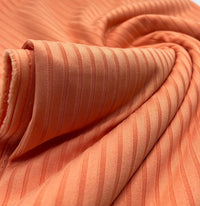 Peach 8x4 Wide Rib Stretch Fabric - T9 Fabrics