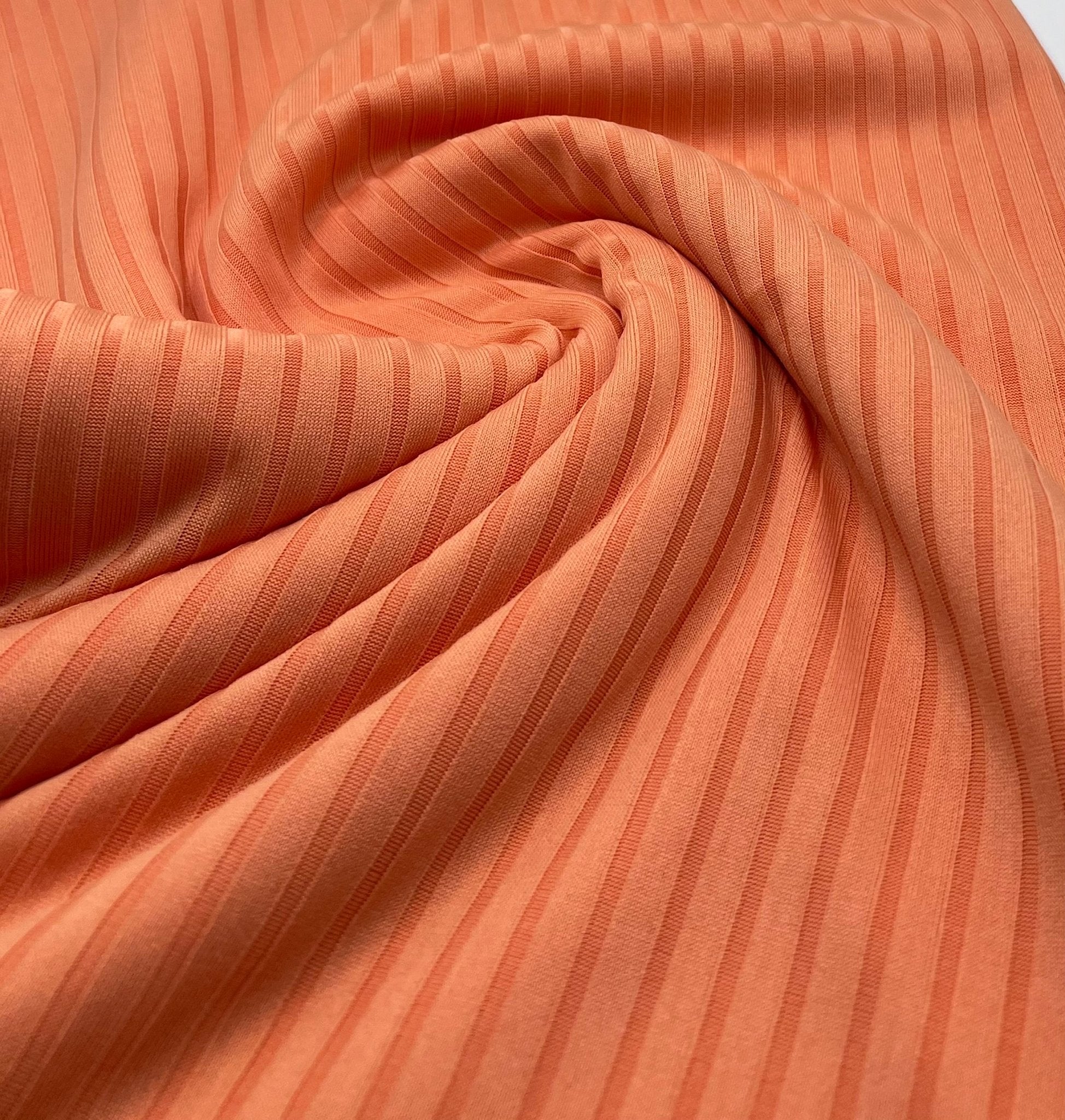 Peach 8x4 Wide Rib Stretch Fabric - T9 Fabrics