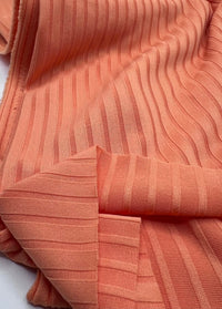 Peach 8x4 Wide Rib Stretch Fabric - T9 Fabrics