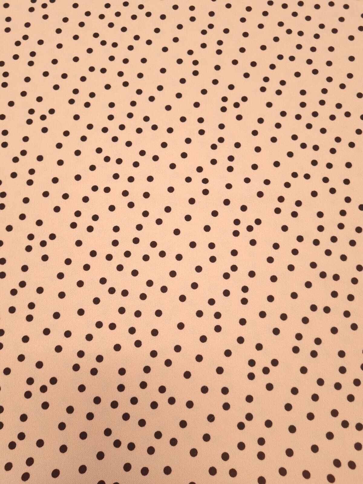 Peach Polka Dot Printed Scuba Crepe Jersey Fabric 4 Way Stretch - T9 Fabrics