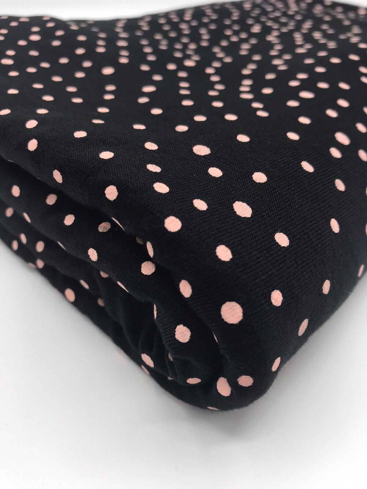 Peach Spotty Print Viscose Elastane Fabric - T9 Fabrics