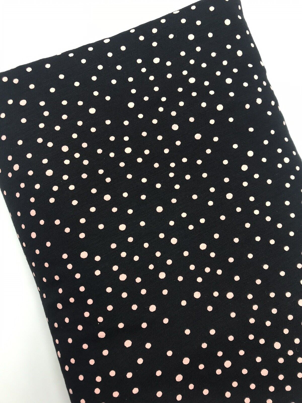 Peach Spotty Print Viscose Elastane Fabric - T9 Fabrics