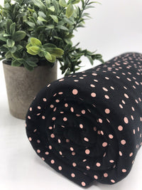 Peach Spotty Print Viscose Elastane Fabric - T9 Fabrics