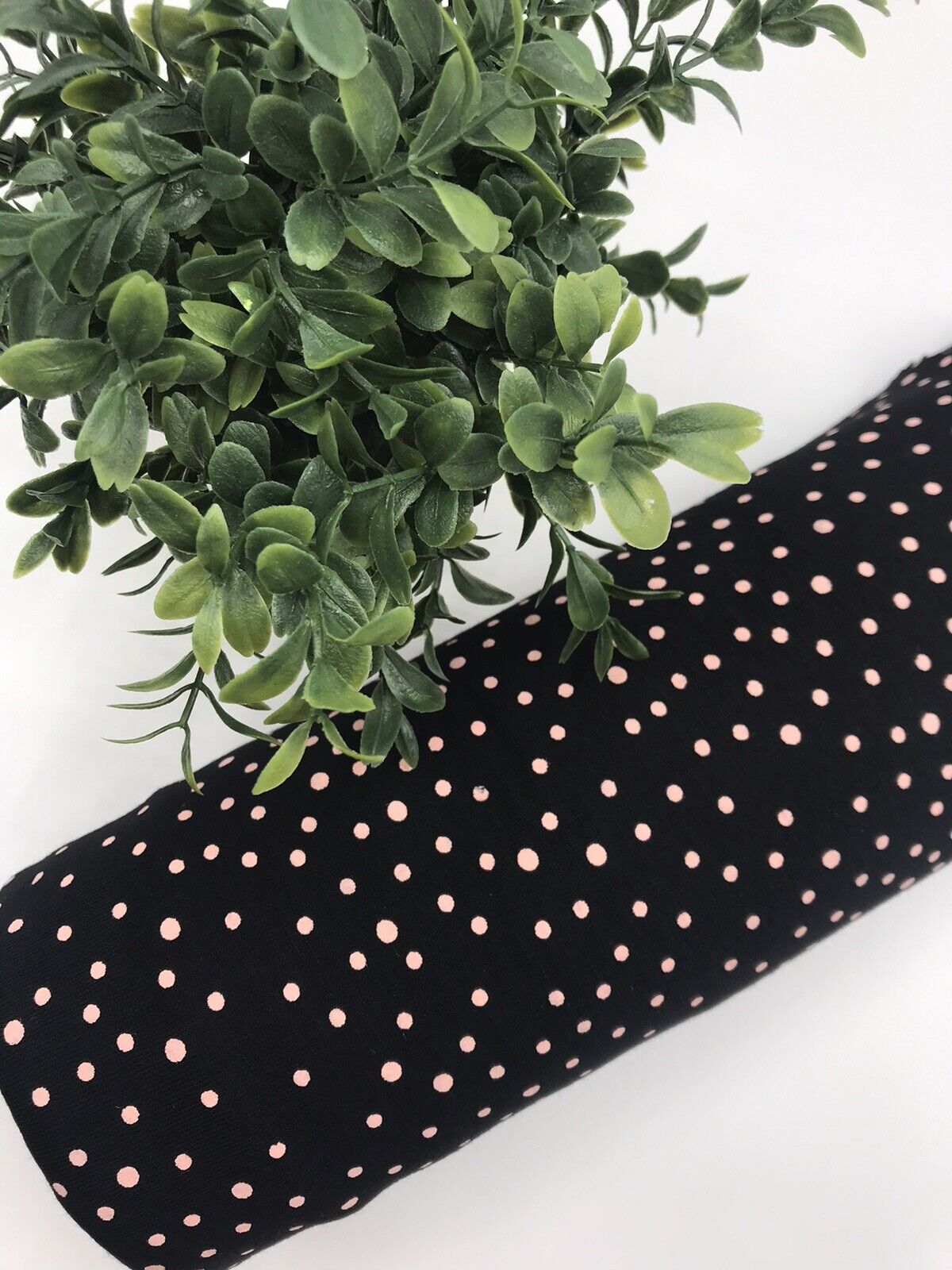 Peach Spotty Print Viscose Elastane Fabric - T9 Fabrics