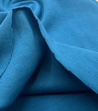 Peacock Blue Jersey Cuffing Ribbing Fabric 270 GSM Cotton Knit 70cm Wide - T9 Fabrics