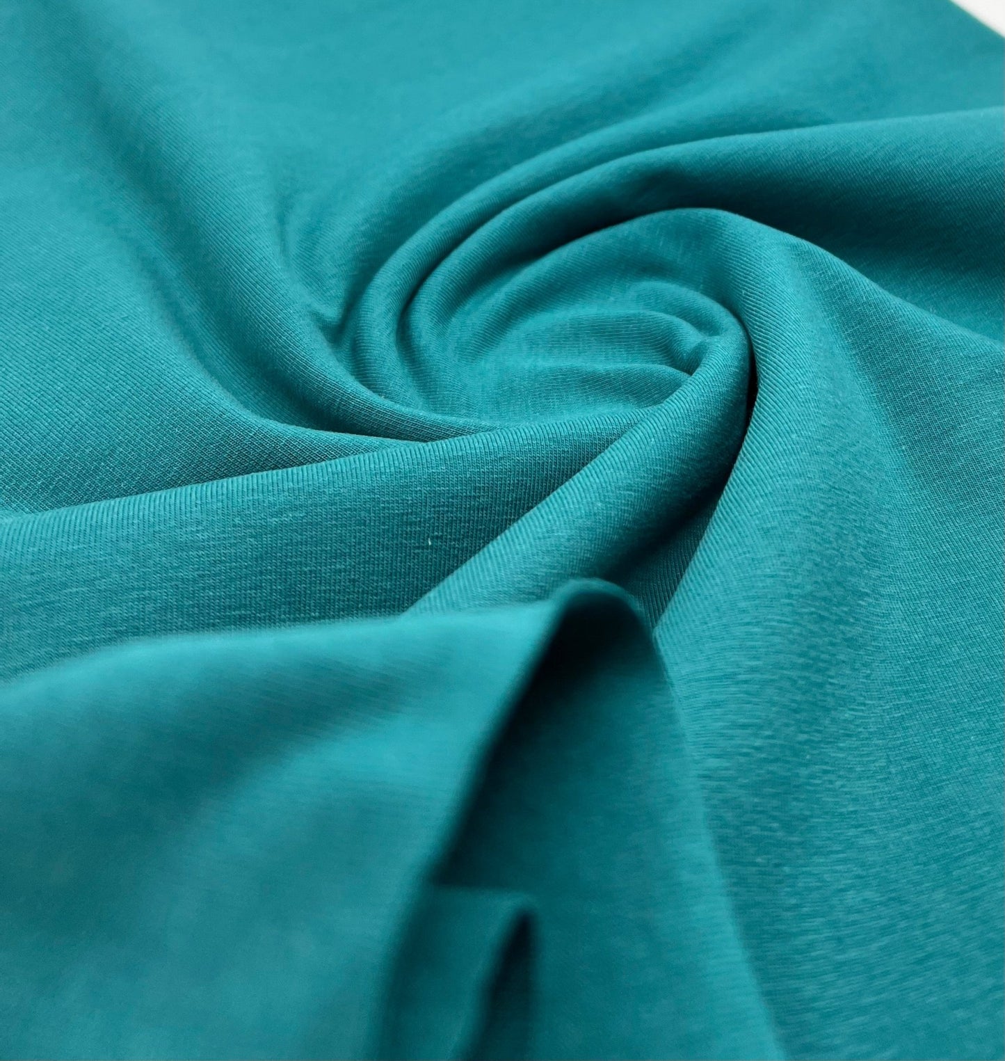Petrol Green Cotton Stretch Jersey 240 GSM 92/8 Lycra 4 Way Stretch - T9 Fabrics