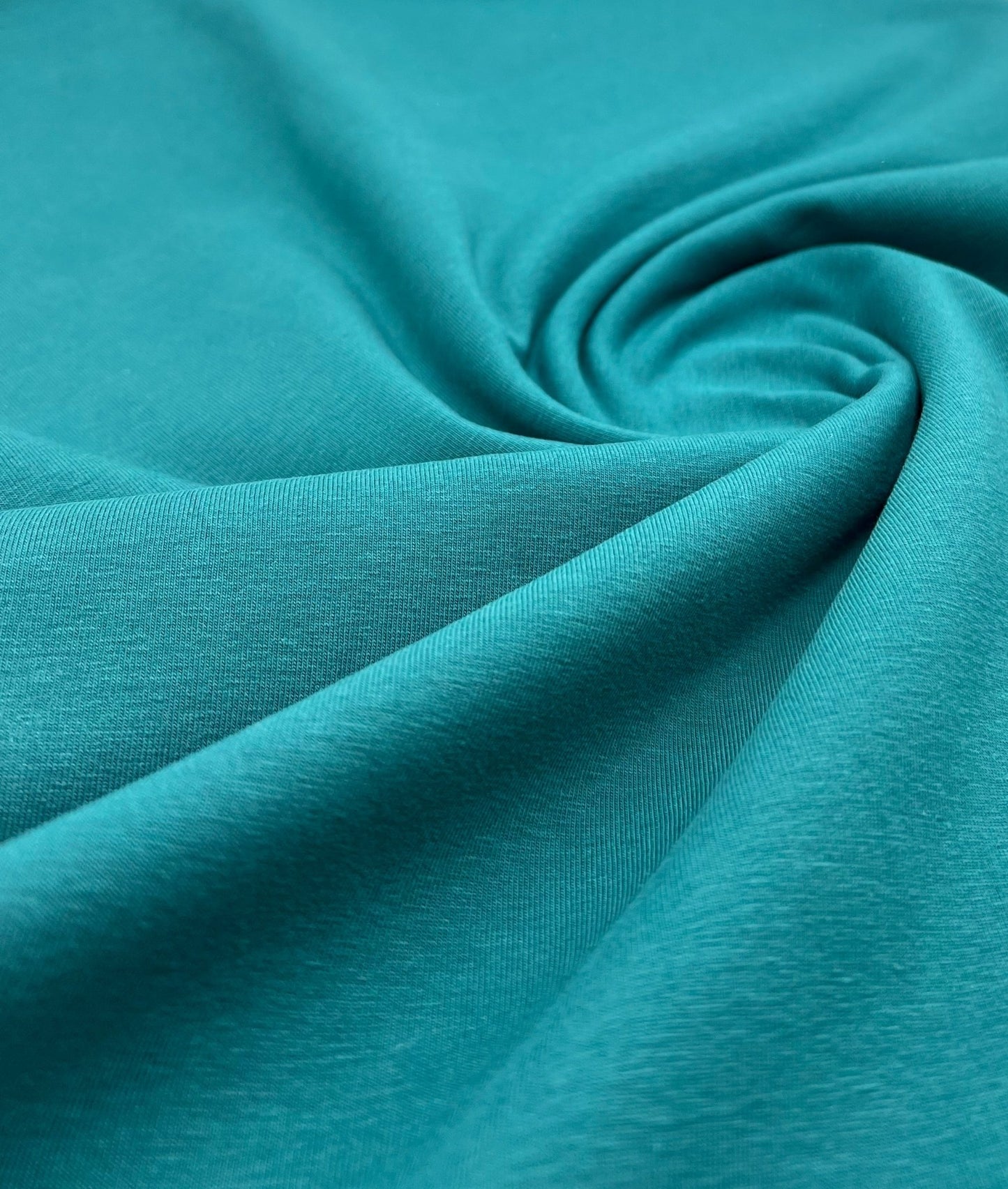 Petrol Green Cotton Stretch Jersey 240 GSM 92/8 Lycra 4 Way Stretch - T9 Fabrics