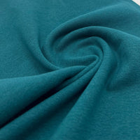 Petrol Green Jersey Cuffing Ribbing Fabric 270 GSM Cotton Knit 70cm Wide - T9 Fabrics