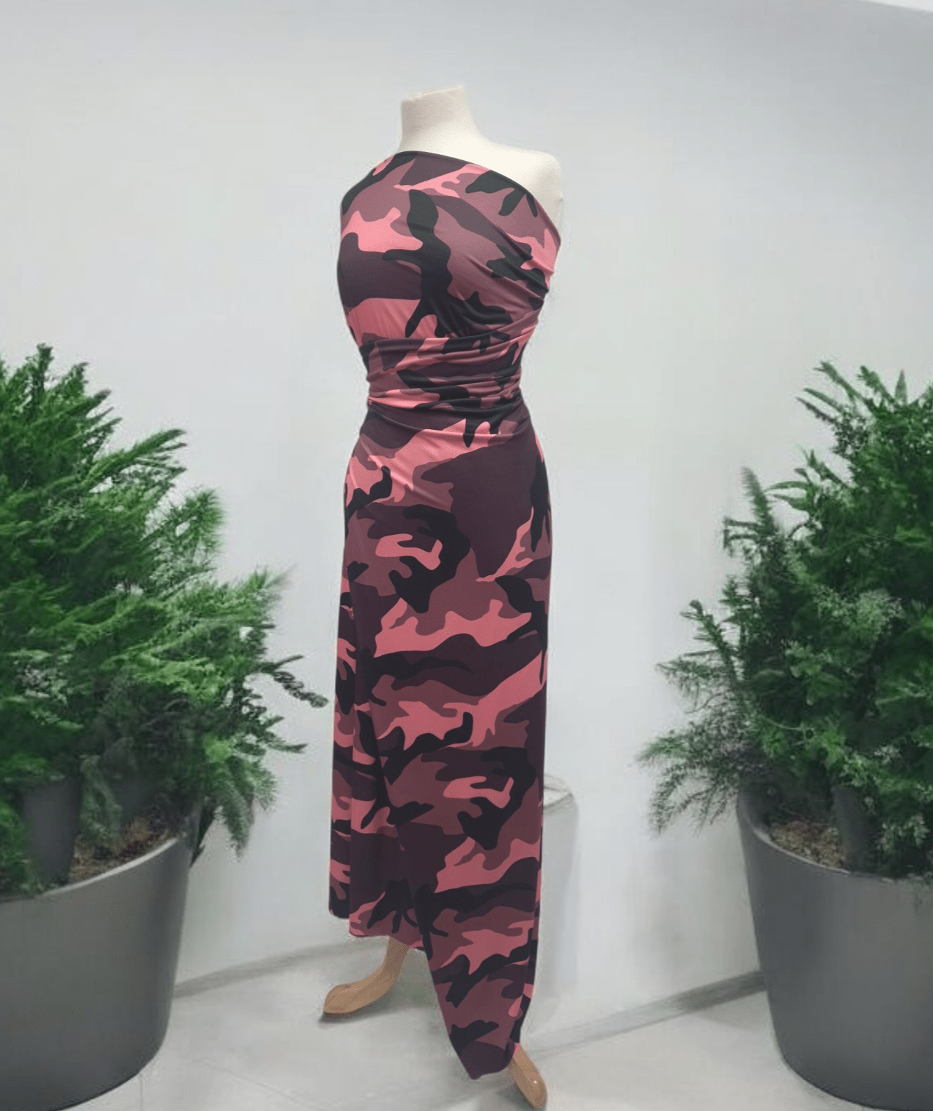 Pink Camo Print ITY Fabric 4 Way Stretch - T9 Fabrics