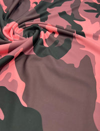Pink Camo Print ITY Fabric 4 Way Stretch - T9 Fabrics
