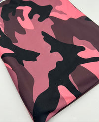 Pink Camo Print ITY Fabric 4 Way Stretch - T9 Fabrics