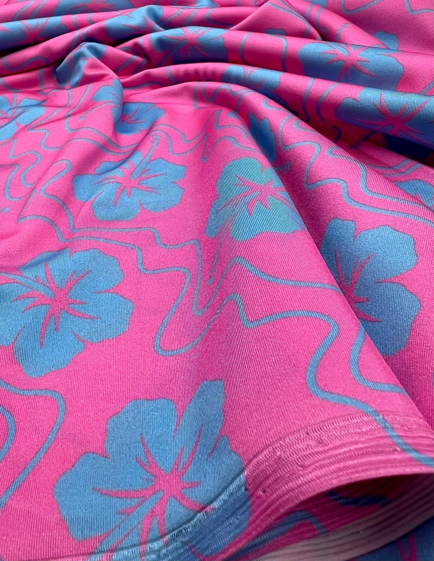 Pink Floral Swimwear / Sportswear Fabric - T9 Fabrics