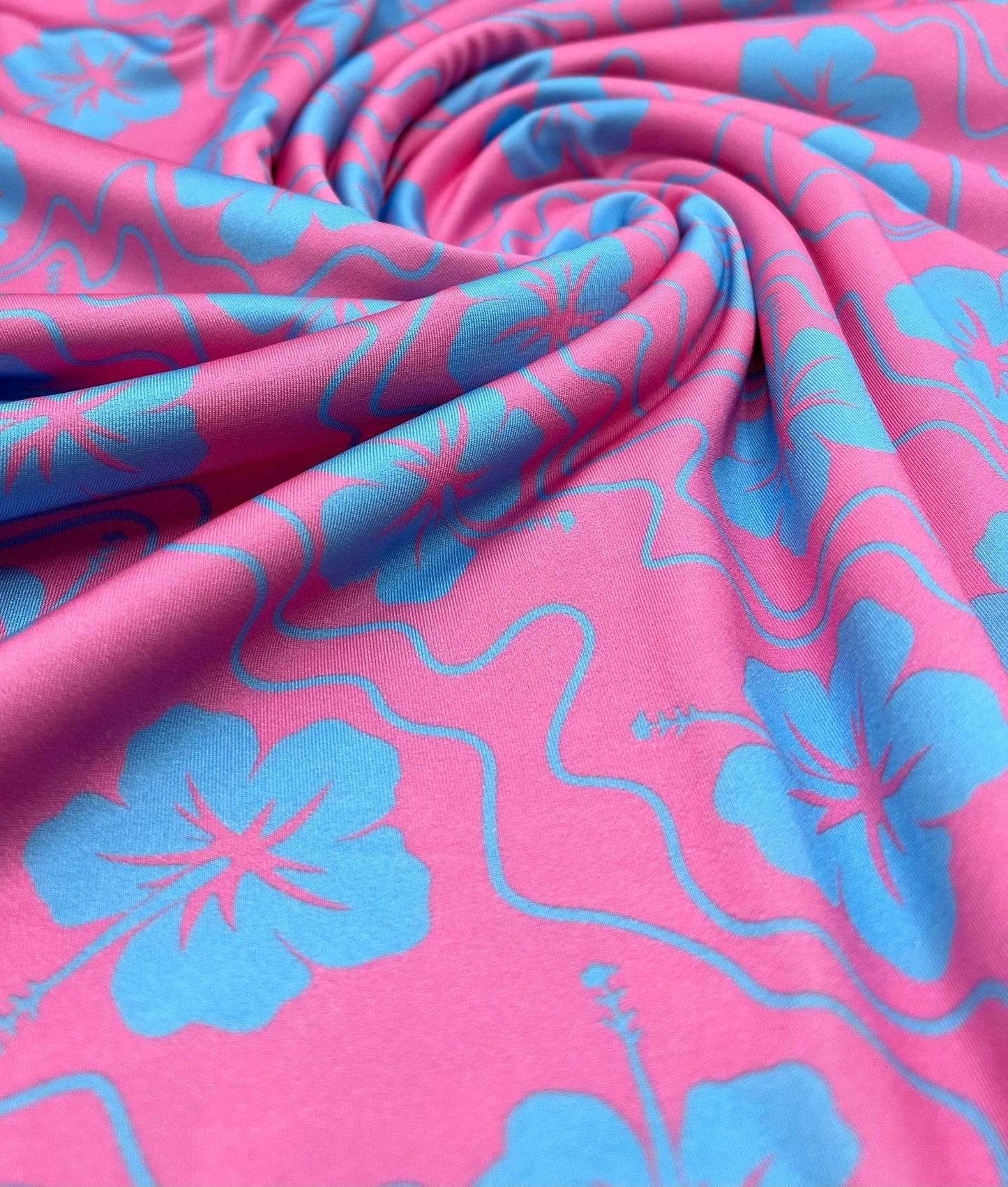 Pink Floral Swimwear / Sportswear Fabric - T9 Fabrics