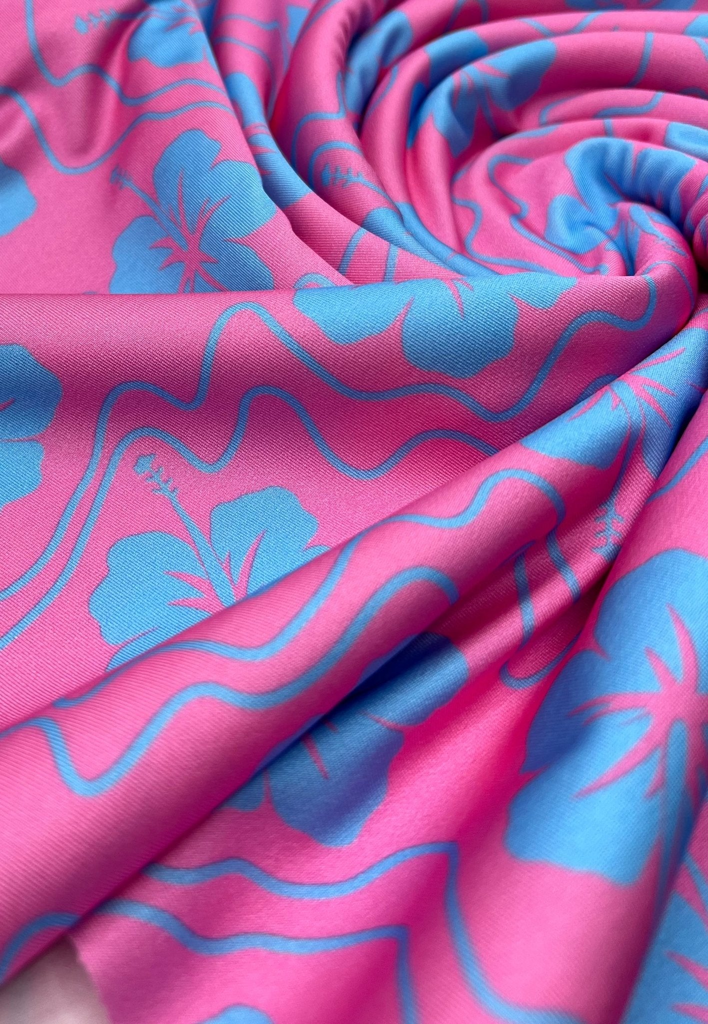 Pink Floral Swimwear / Sportswear Fabric - T9 Fabrics