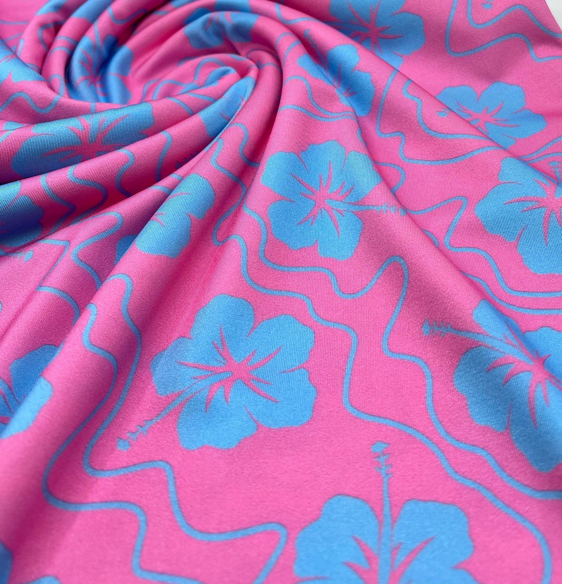 Pink Floral Swimwear / Sportswear Fabric - T9 Fabrics