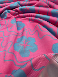 Pink Floral Swimwear / Sportswear Fabric - T9 Fabrics