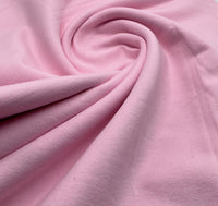 Pink French Terry Loopback Cotton Jersey 230 GSM 95/5 Lycra 4 Way Stretch - T9 Fabrics