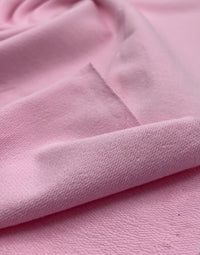 Pink French Terry Loopback Cotton Jersey 230 GSM 95/5 Lycra 4 Way Stretch - T9 Fabrics