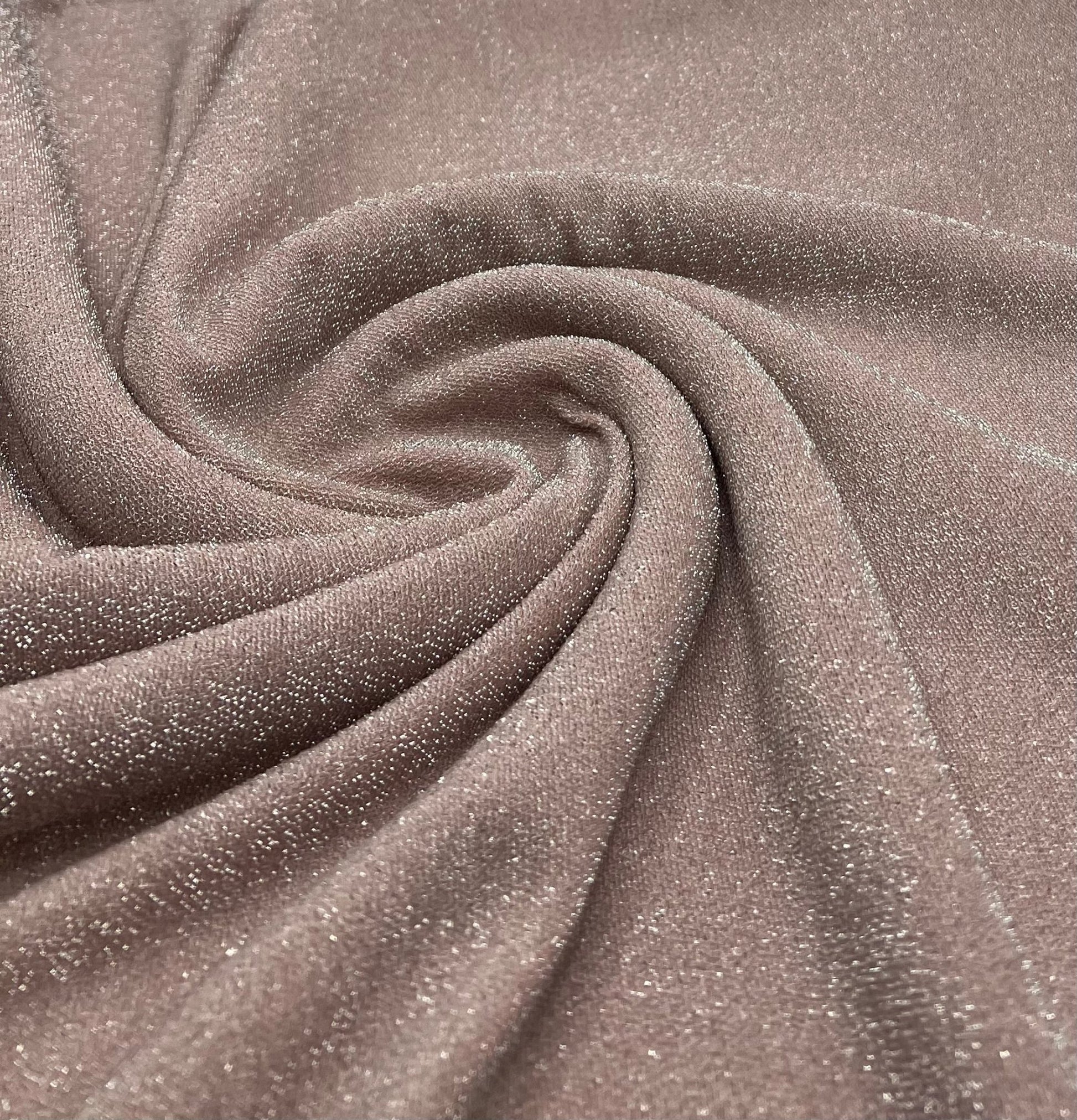 Pink Lurex Silver Thread Sparkle Detail Metallic Stretch Knit Fabric - T9 Fabrics