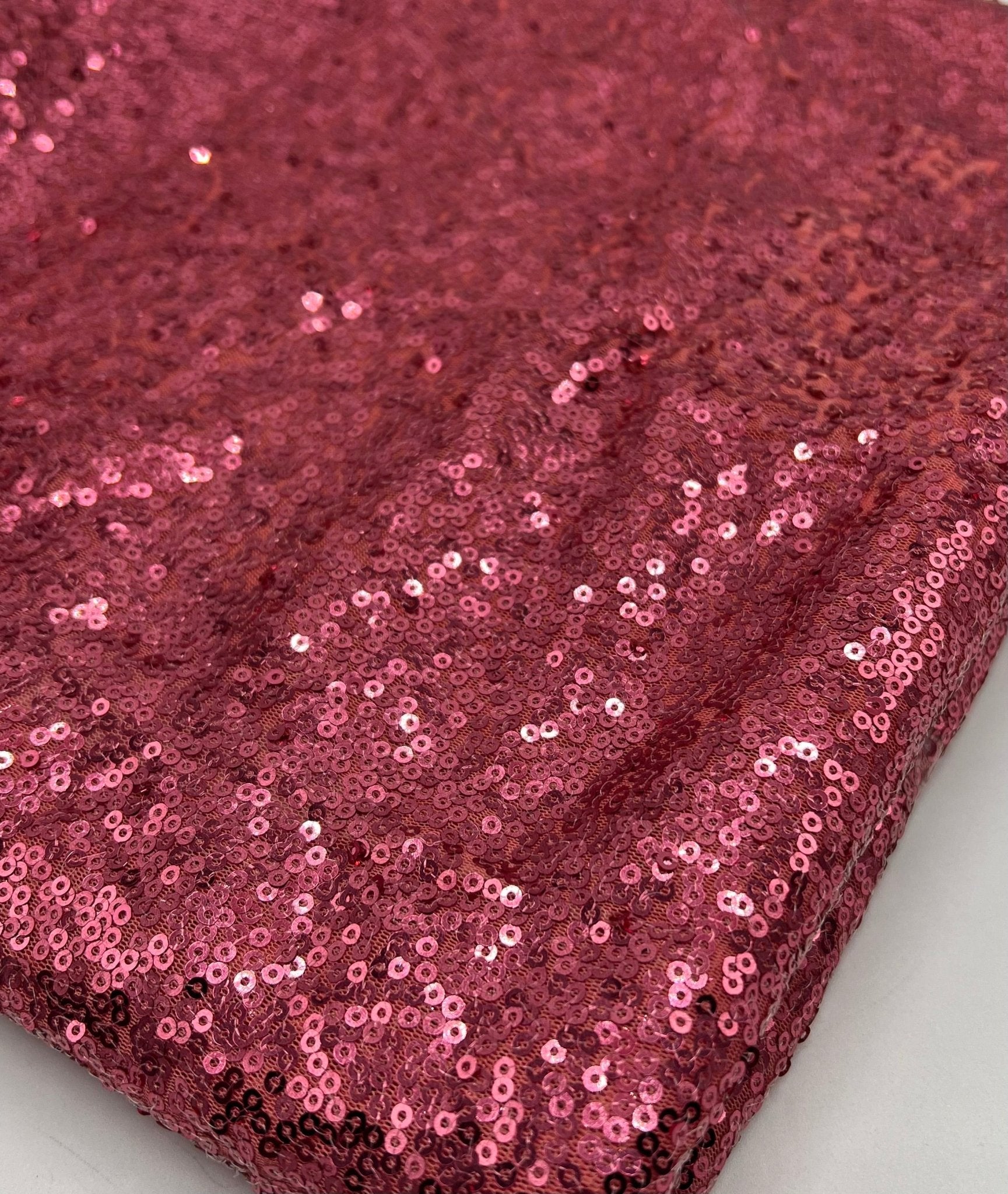 Pink On Pink Sequin Detail Non Stretch Fabric - T9 Fabrics