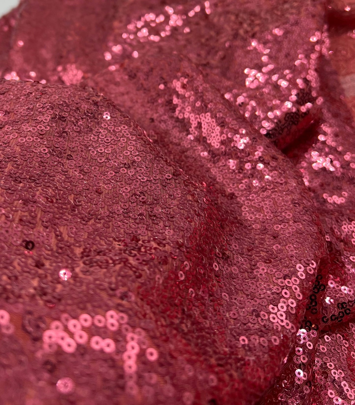 Pink On Pink Sequin Detail Non Stretch Fabric - T9 Fabrics