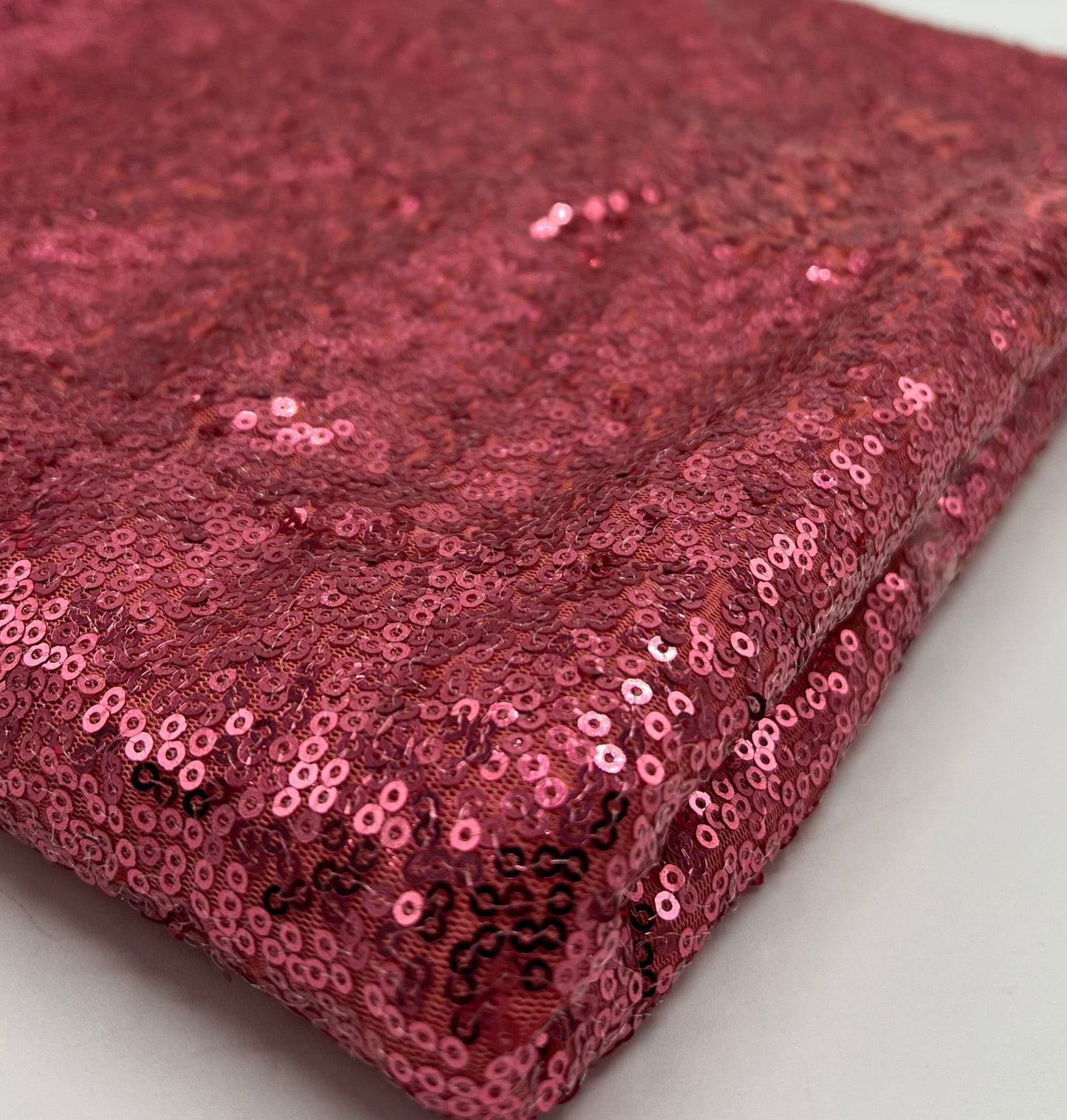 Pink On Pink Sequin Detail Non Stretch Fabric - T9 Fabrics